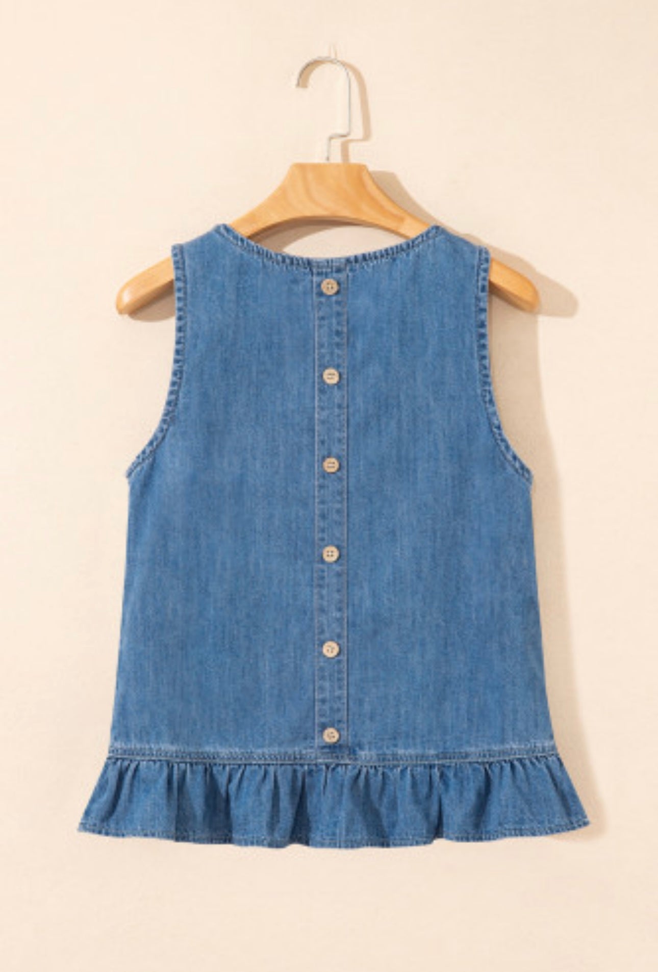 Sleeveless Denim Top