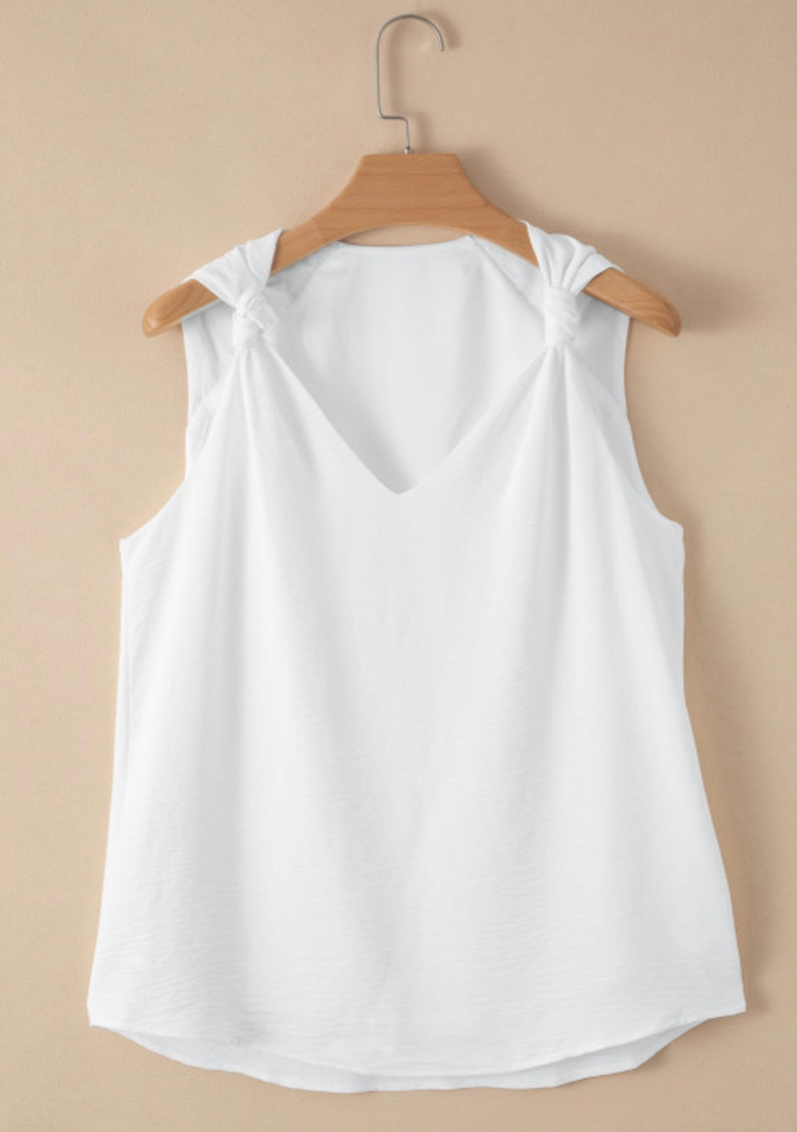 V Neck Casual Knotted